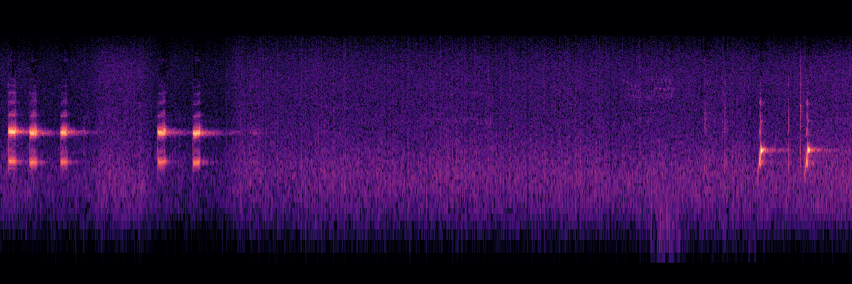 Spectrogram: Common Raven Croak Calls, Popping Call, and Water Droplet With Reverberation